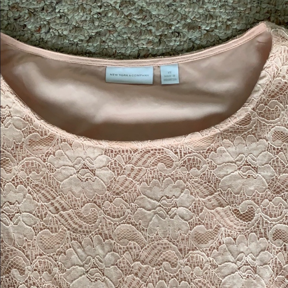 NY & Co Pink Lacey Dress, XS - Picture 2 of 7